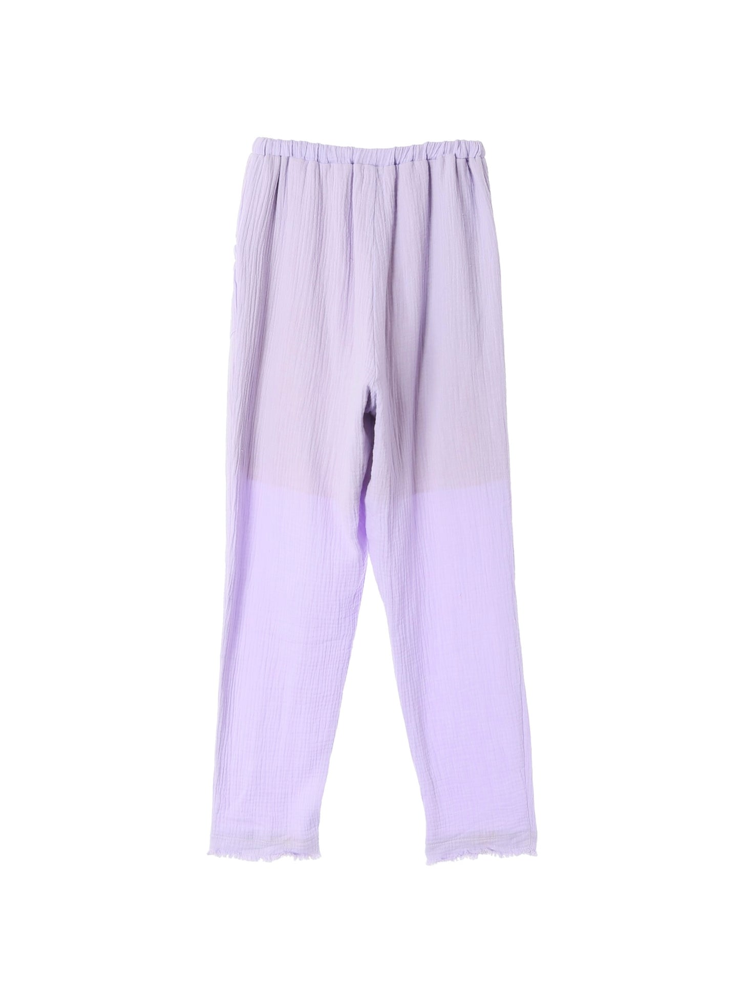 Fringe Cotton Gauze Pants Lavender