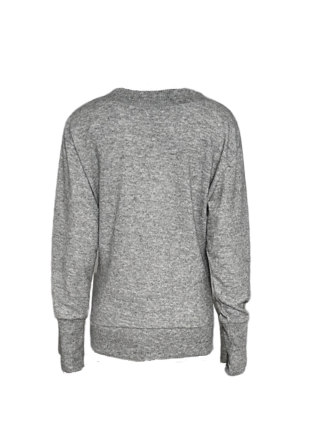 V neck knit set up / Heather gray