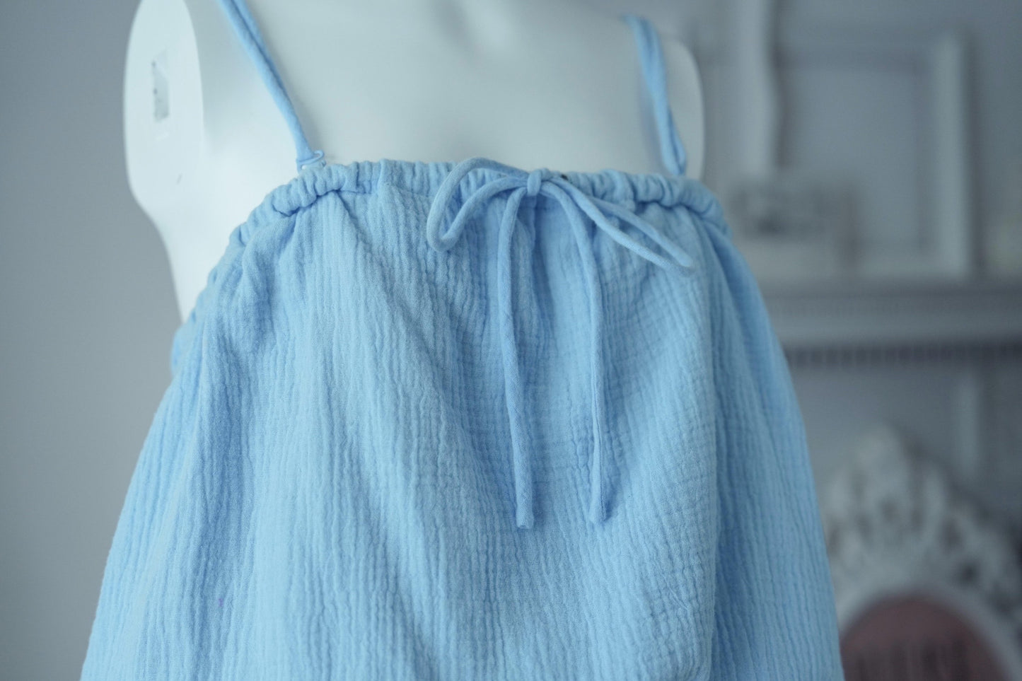 Balloon 3 Way Cami Top / Sky blue