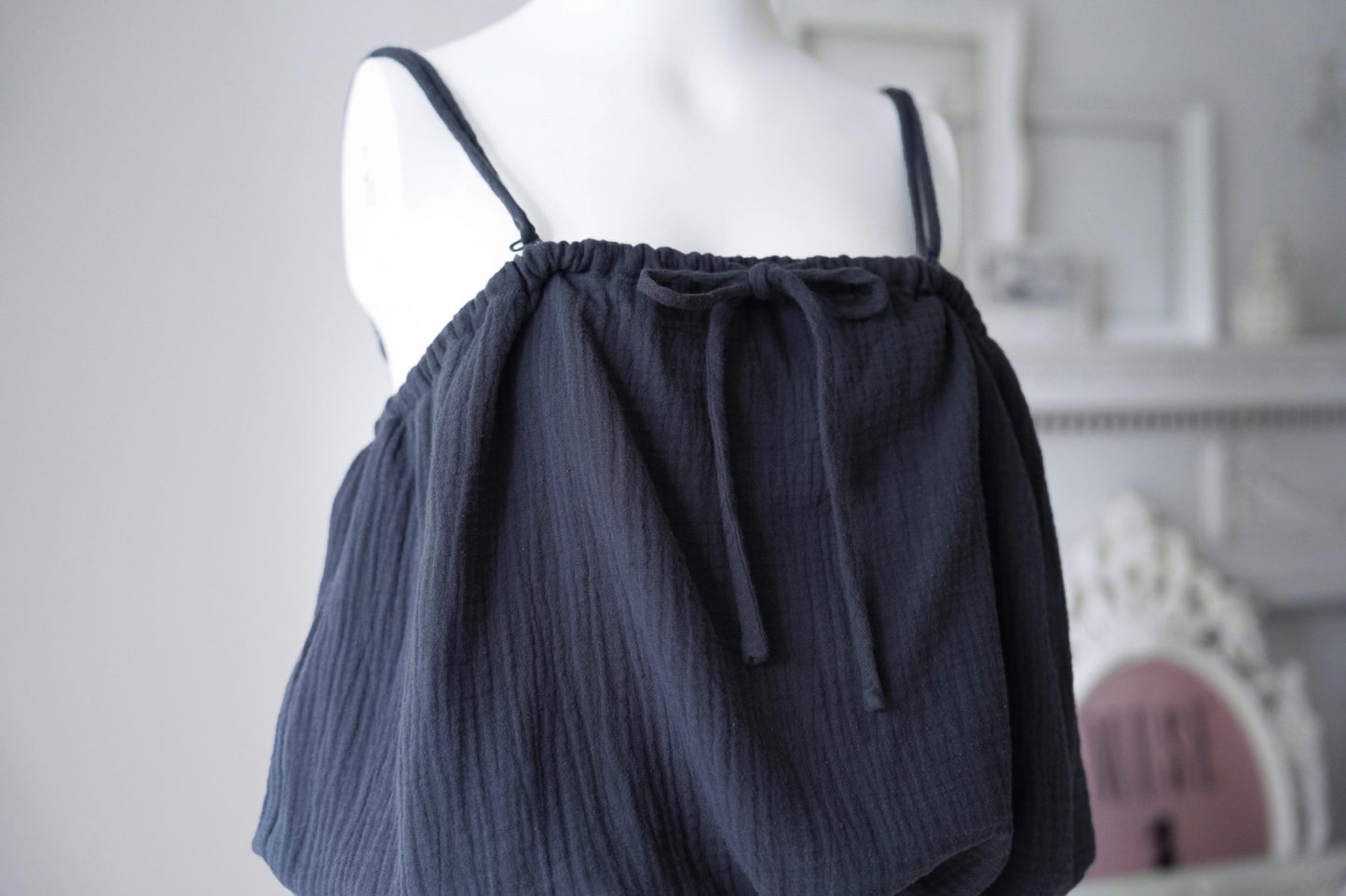 Balloon 3 Way Cami Top / Navy