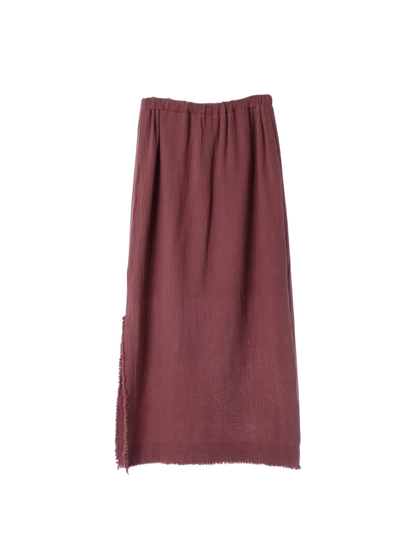 Fringe Side Slit Skirt / Autumn Leaves