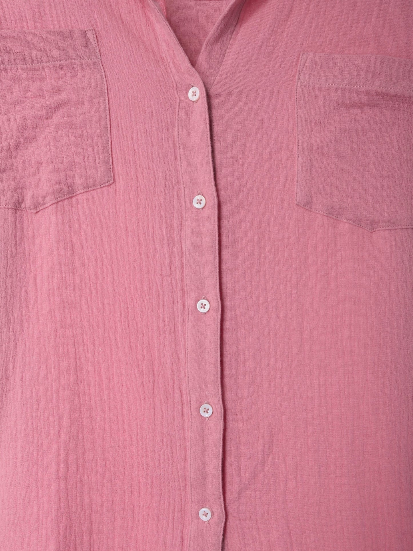 Over Size Button Down Shirt / Blush Pink