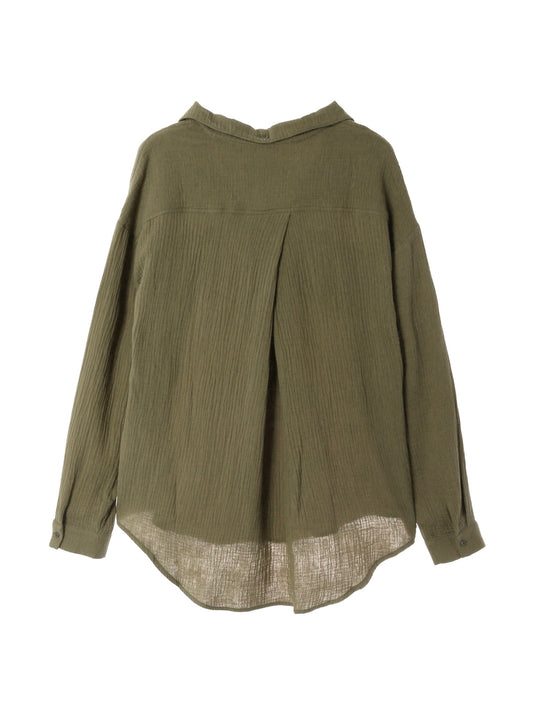Over Size Button Down Shirt / Khaki