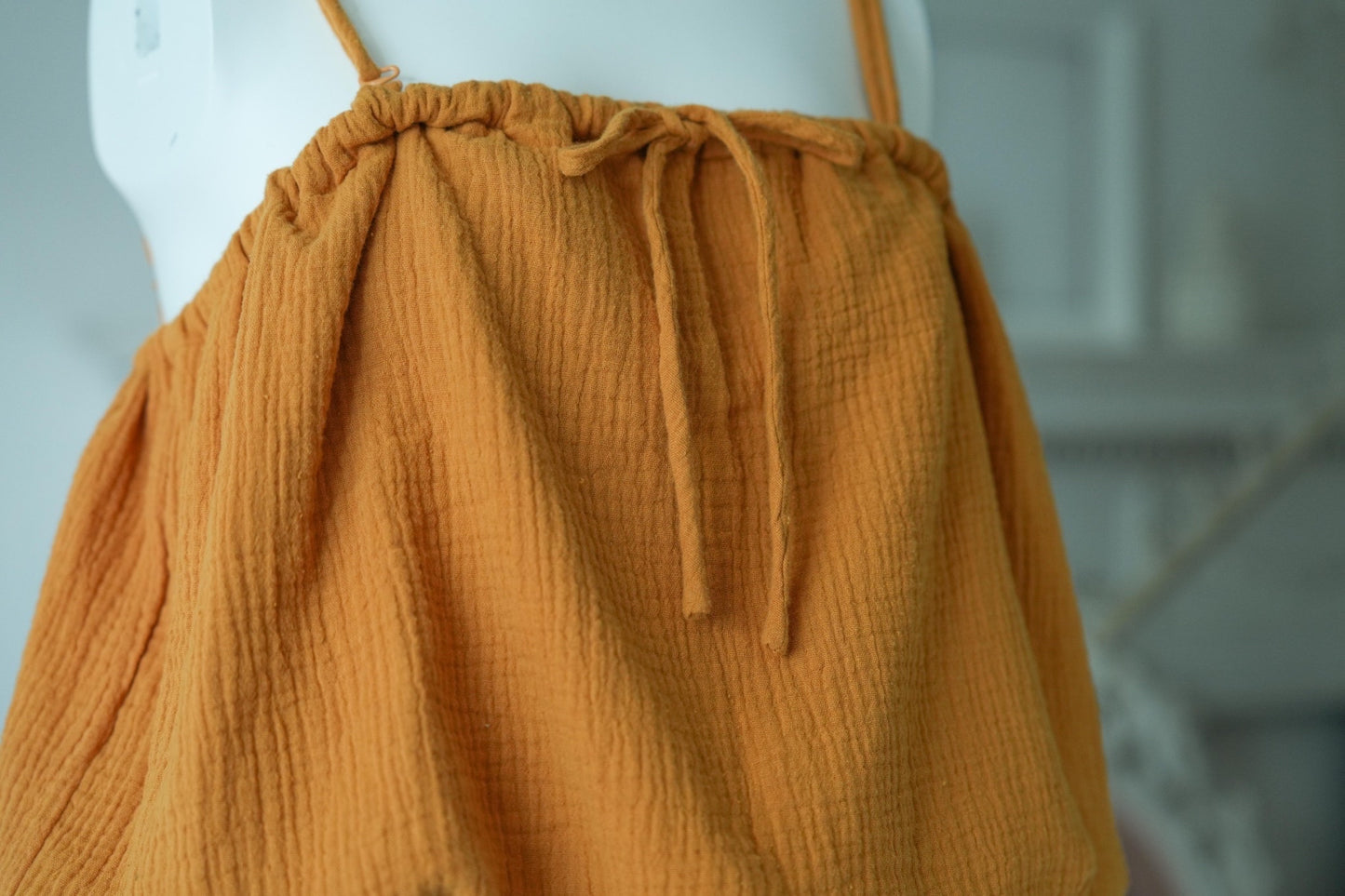 Balloon 3 Way Cami Top / Mustard