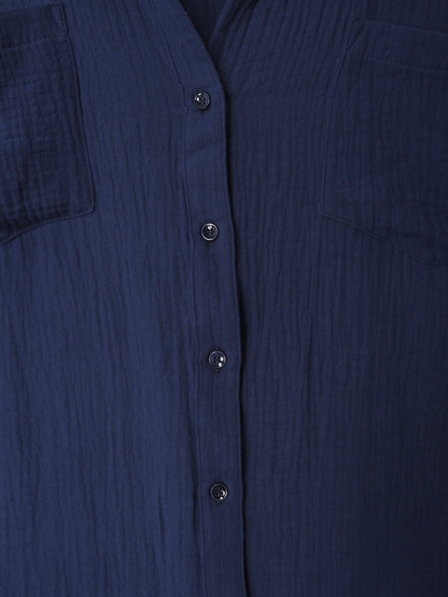 Over Size Button Down Shirt / Noir Blue