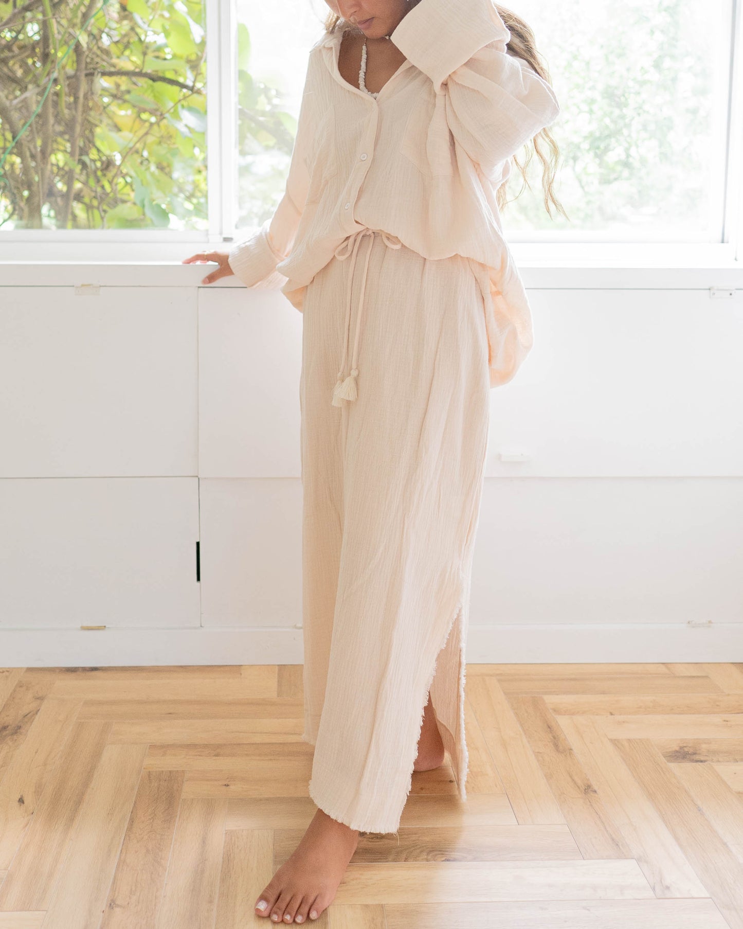 Over Size Button Down Shirt / Ivory
