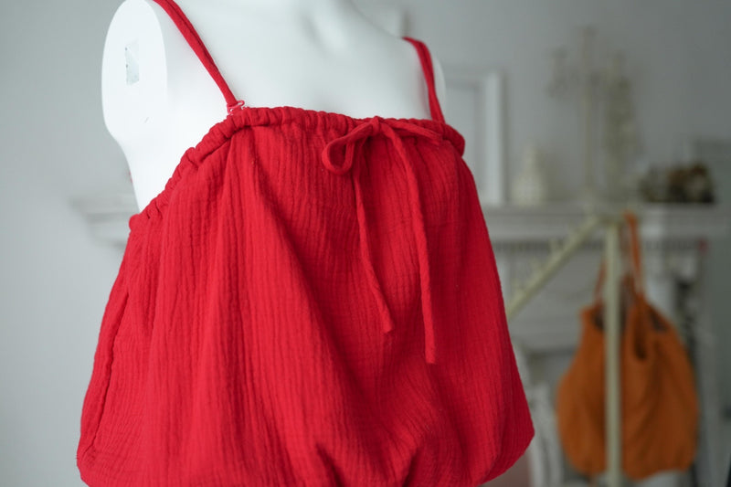 Balloon 3 Way Cami Top / Red