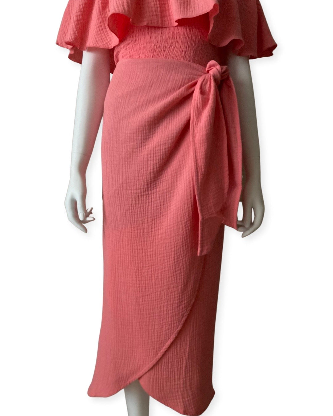 Tyra Tulip Skirt - Flamingo