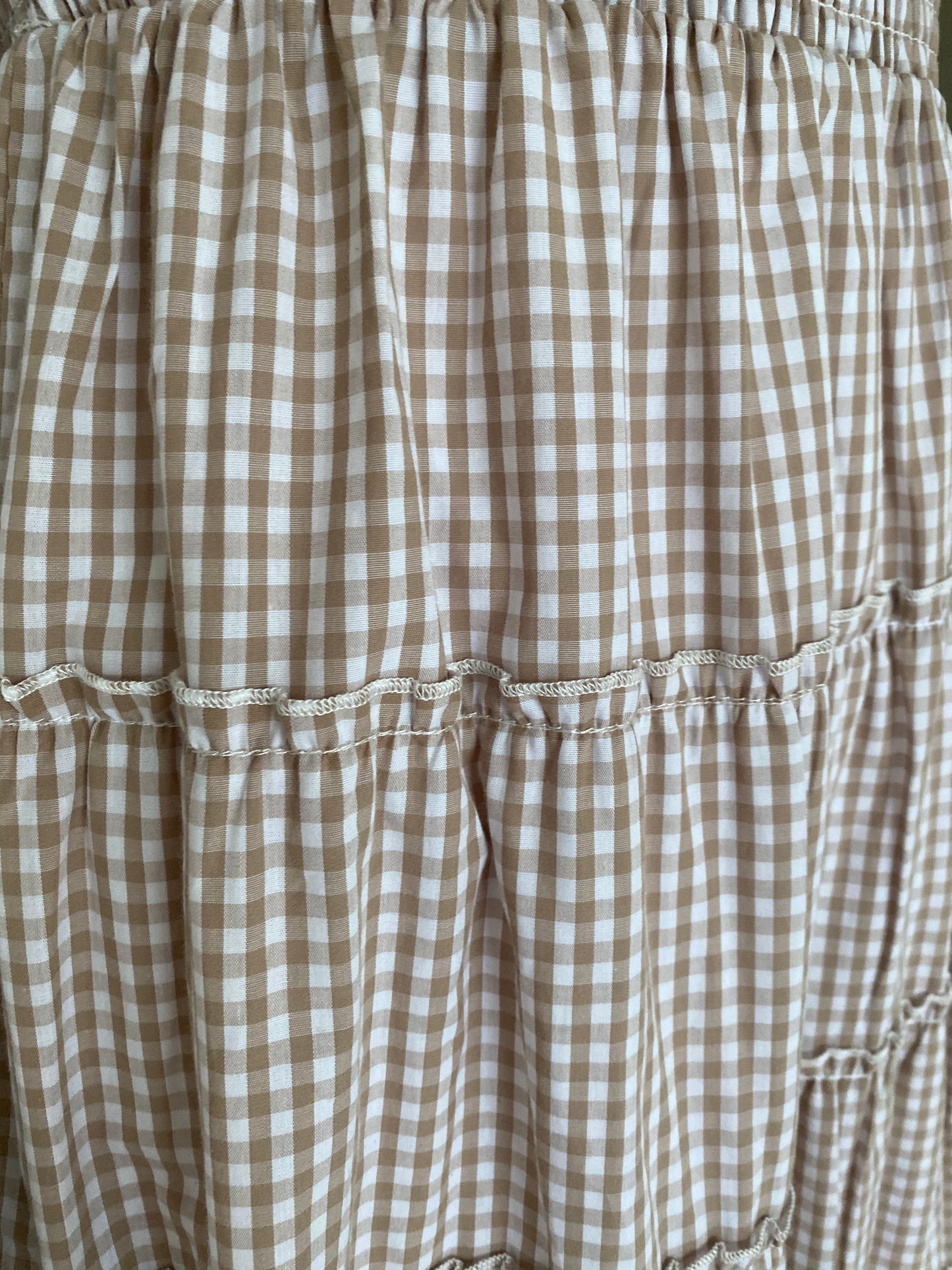 Off The Shoulder Dress / Gingham Check