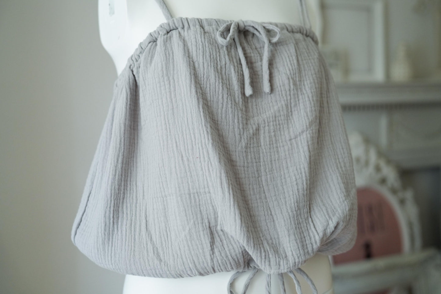 Balloon 3 Way Cami Top / Gray