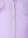 Over Size Button Down Shirt / Lavender