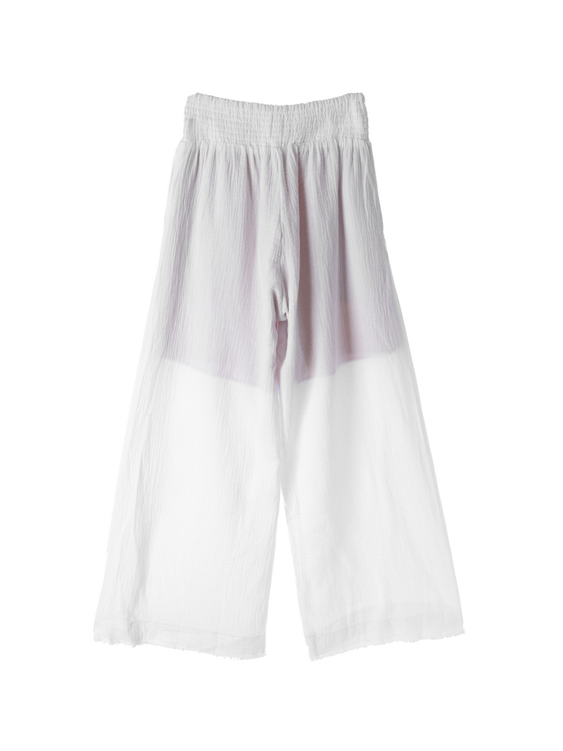 Fringe Wide Pants / White
