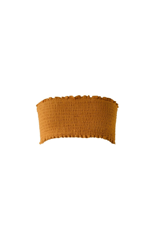Cotton Gauze Bandeau - Short / Mustard