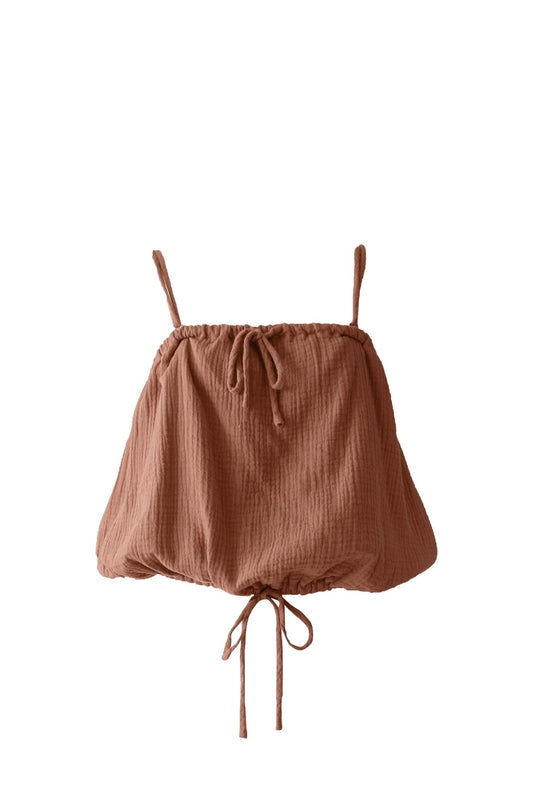 Balloon 3 Way Cami Top / Dark terracotta
