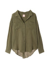 Cotton Gauze Back Button Tanktop Brown