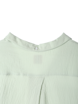Over Size Button Down Shirt / Meadow Green