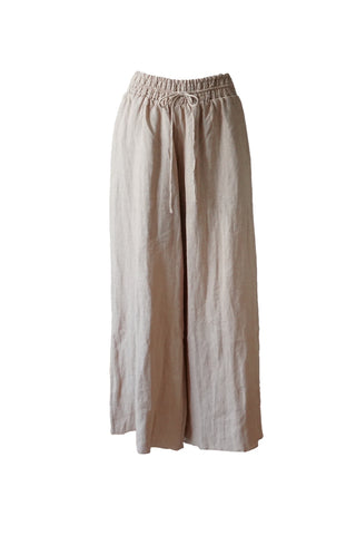 Linen Shirring Crop Top / Terracotta