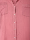 Over Size Button Down Shirt / Blush Pink