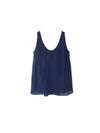 Cotton Gauze Back Button Tanktop Brown