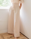 Fringe Wide Pants / Ivory