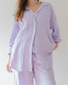 Over Size Button Down Shirt / Lavender