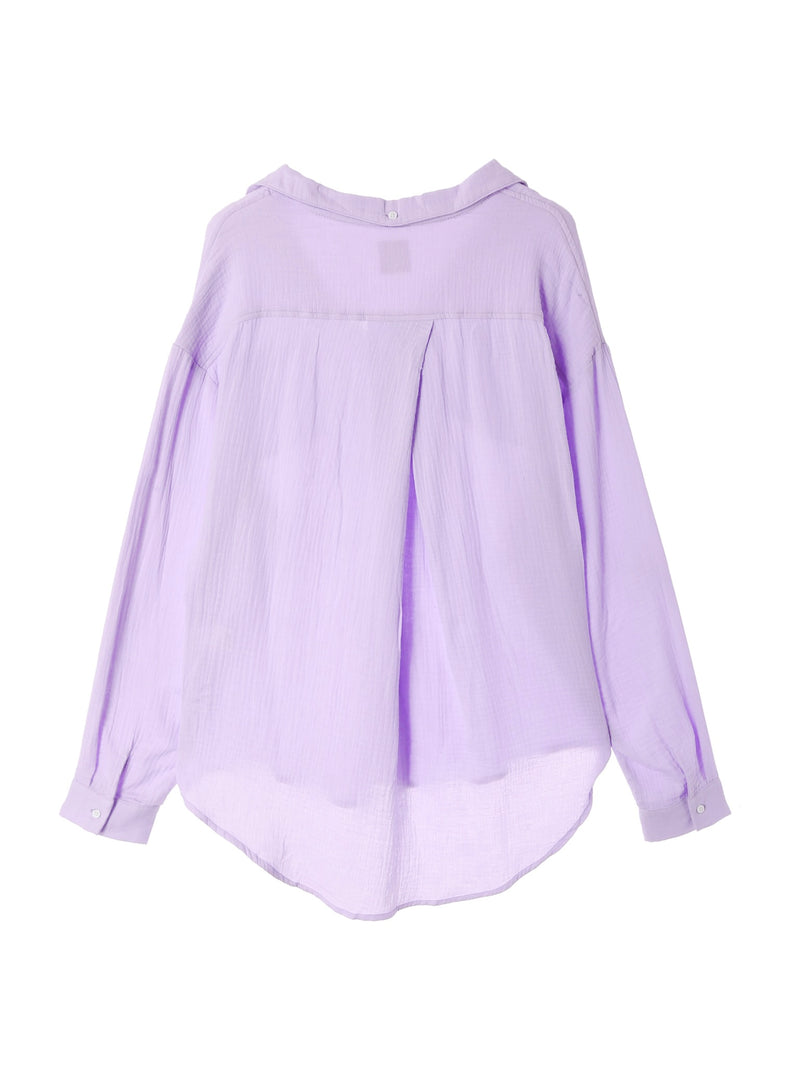 Over Size Button Down Shirt / Lavender