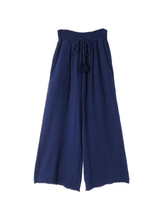 Fringe Wide Pants / Noir Blue