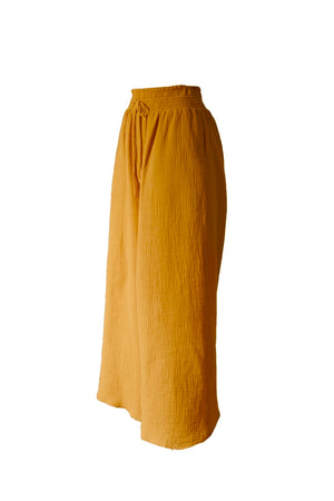 Tyra Wide Pants - Mustard