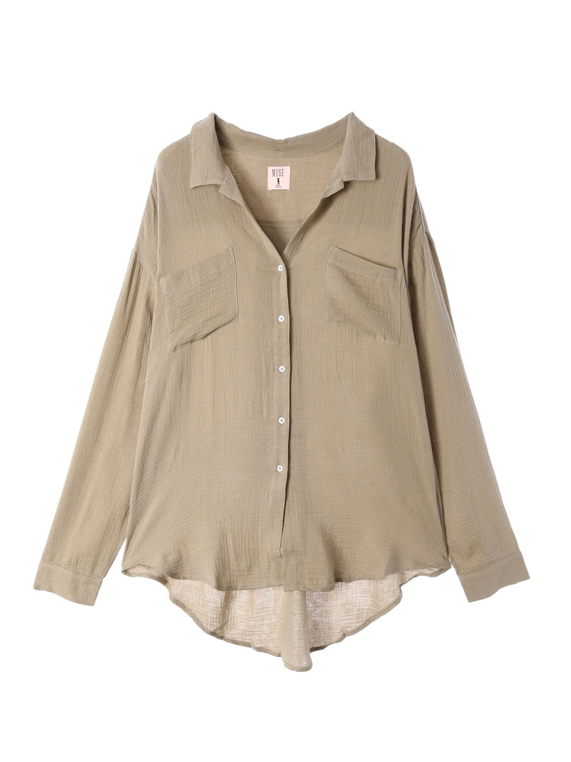 Over Size Button Down Shirt / Mocha