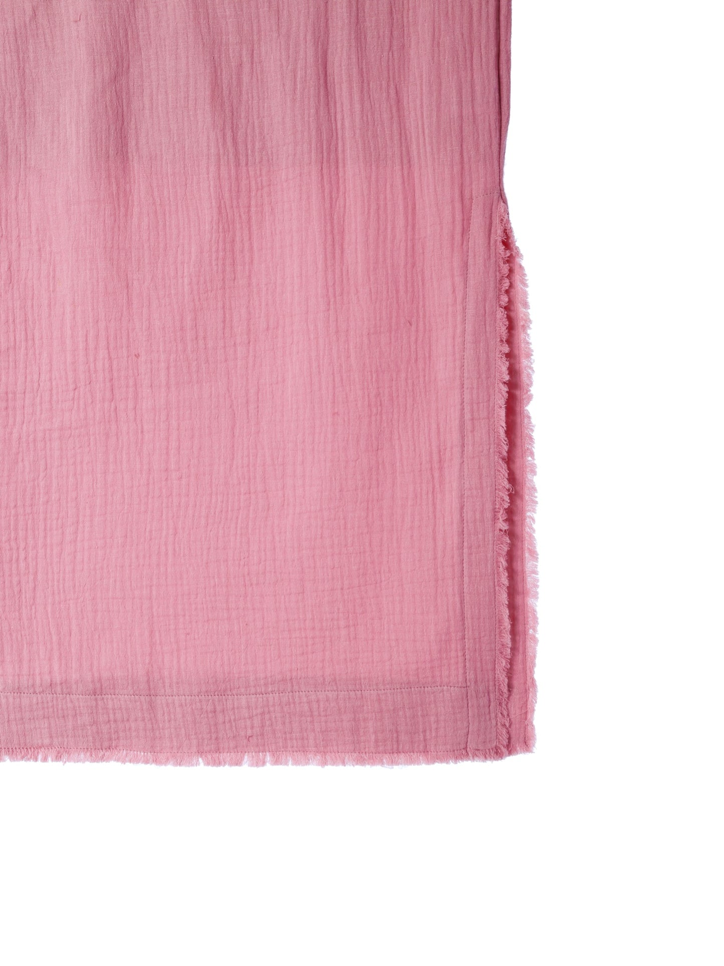 Fringe Side Slit Skirt / Blush Pink