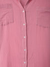 Over Size Button Down Shirt / Blush Pink