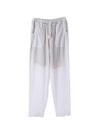 Fringe Cotton Gauze Pants White