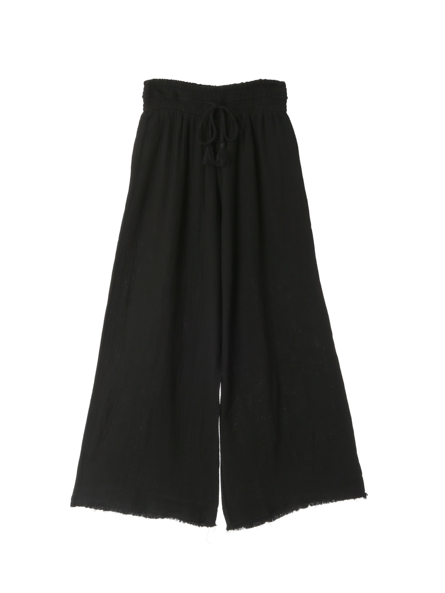 Fringe Wide Pants / Black