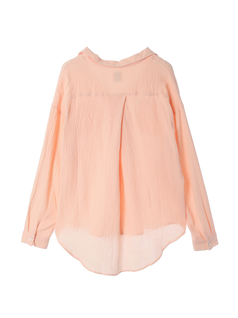 Over Size Button Down Shirt / Ballet Pink