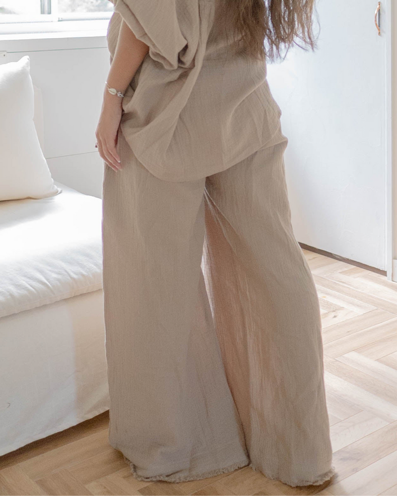 Fringe Wide Pants / Mocha