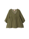 Cotton Gauze Back Button Tanktop Brown