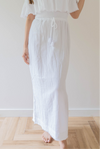 Fringe Side Slit Skirt / White