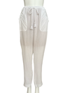 Fringe Cotton Gauze Pants White