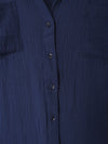 Over Size Button Down Shirt / Noir Blue