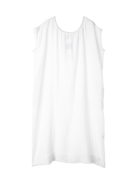 Fringe Kaftan / White