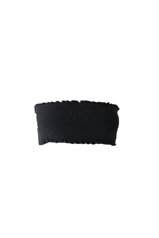Cotton Gauze Bandeau - Short / Black