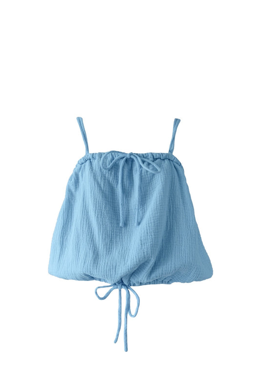 Balloon 3 Way Cami Top / Sky blue