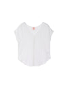 Cotton Gauze Back Button Tanktop Brown