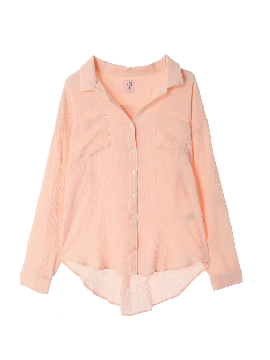 Over Size Button Down Shirt / Ballet Pink