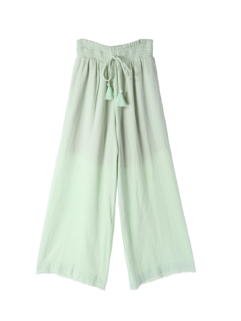 Fringe Wide Pants / Meadow Green