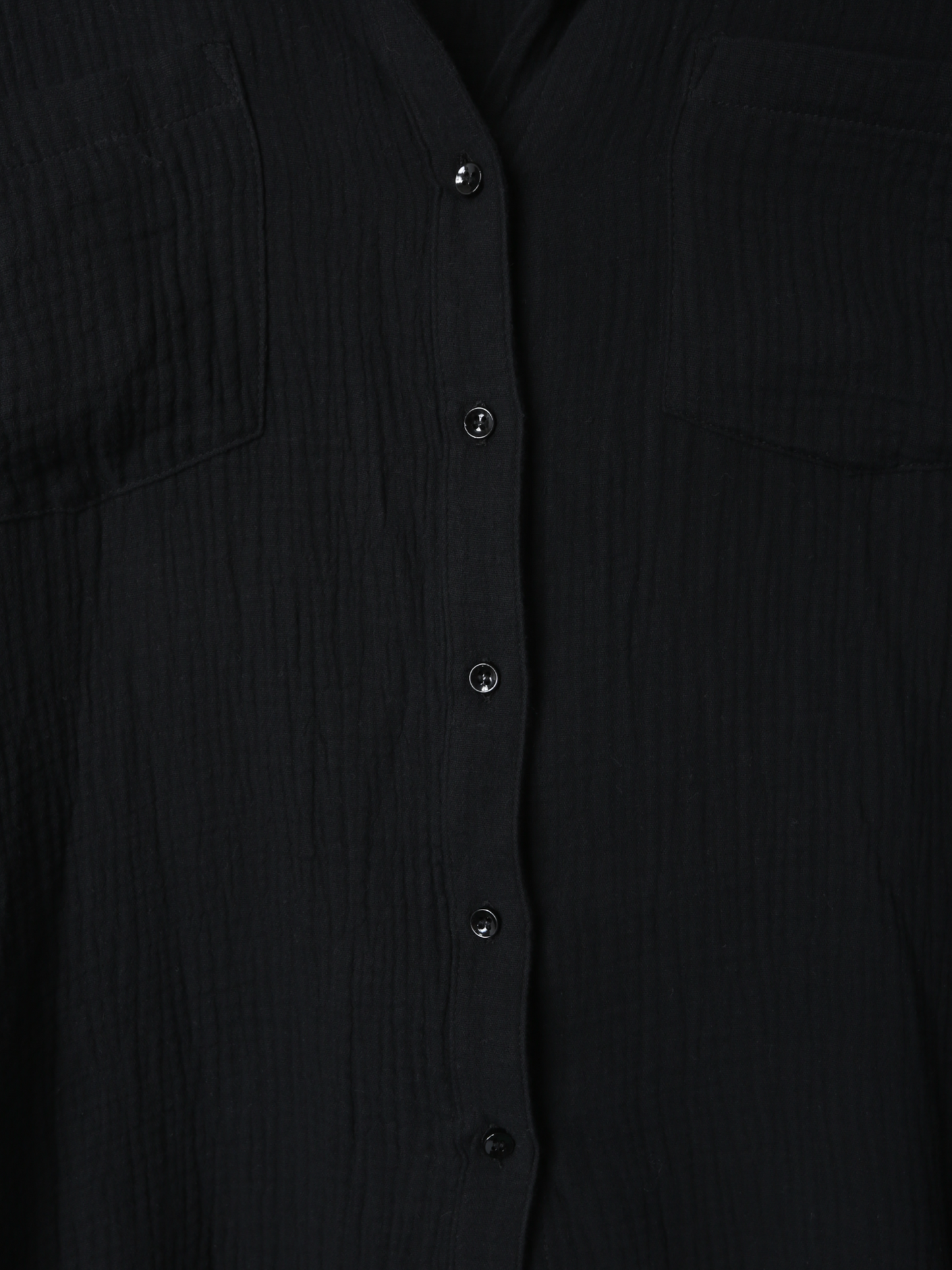 Over Size Button Down Shirt / Black