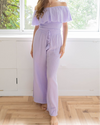 Fringe Wide Pants / Lavender