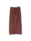 Fringe Side Slit Skirt / Autumn Leaves