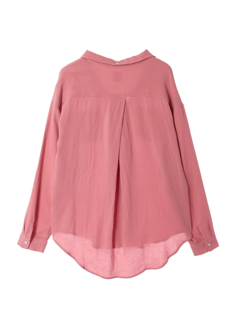 Over Size Button Down Shirt / Blush Pink