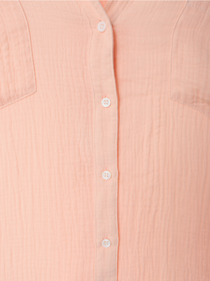 Over Size Button Down Shirt / Ballet Pink